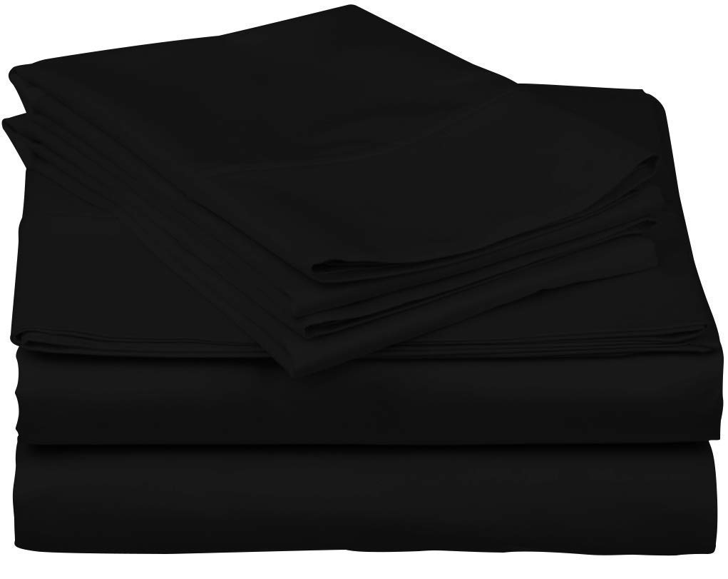 VASTRA 100% Organic Cotton 700-Thread-Count Queen Size 4-Piece Bed Sheet Set - Deep Pocket Fits Mattress Up to 18