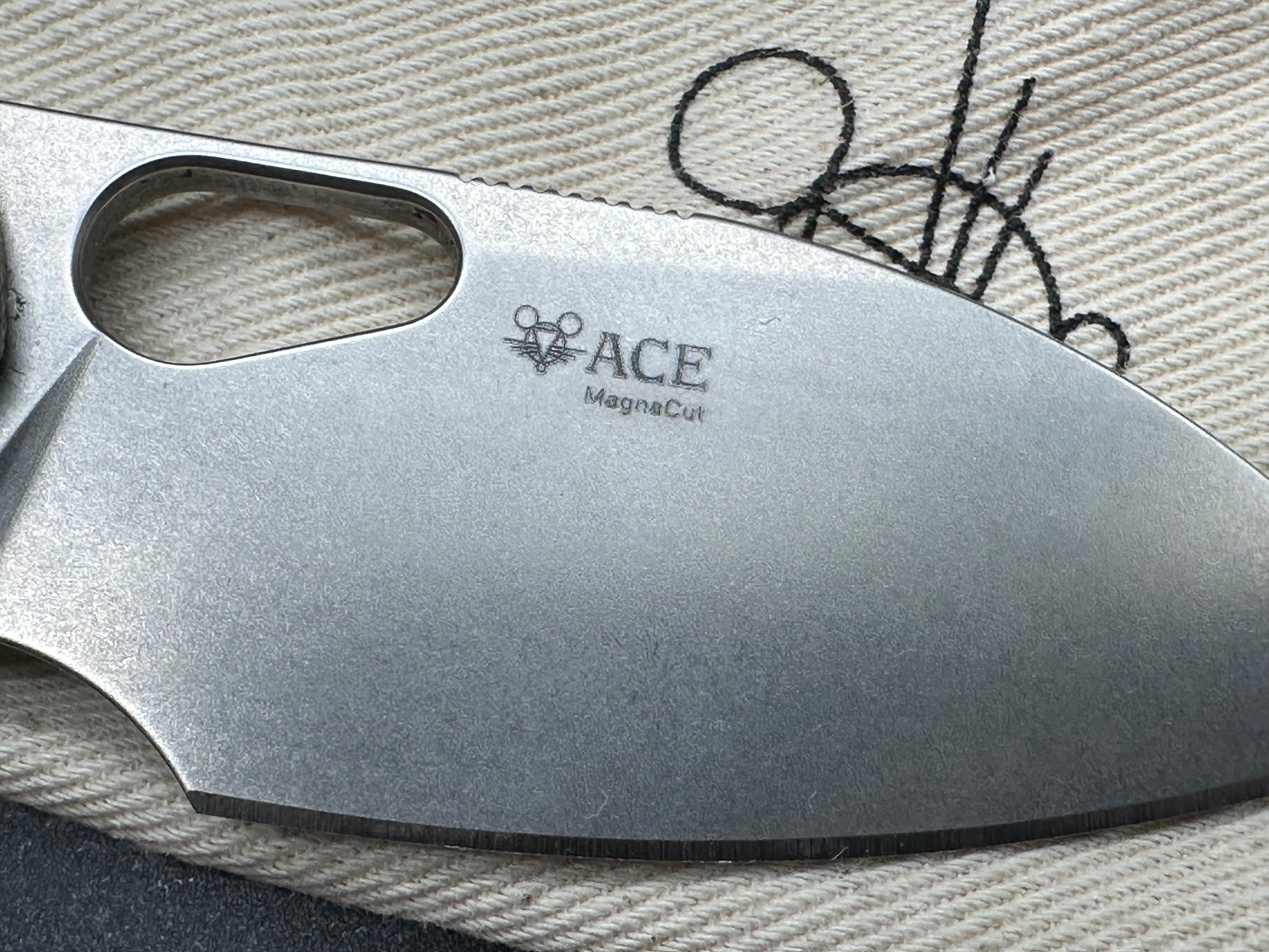 Giantmouse ACE RIV Folding Knife - Micarta Handle, MagnaCut Steel Blade - EDC, Outdoor, Camping, Survival Gear