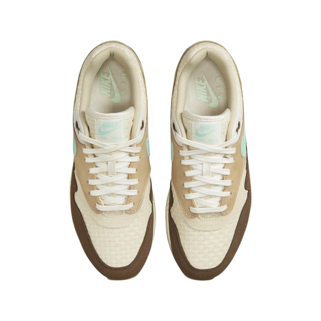 Nike Air Max 1 Premium Running Shoes - Medium Brown Mint Foam Cushioning for Men & Women | Perfect for Jogging, Gym Workouts & Casual Wear