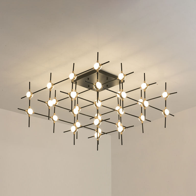 Dorney Floating Ball Chandelier - Modern Crystal Glass Ceiling Light Fixture for Dining Room, Living Room, Bedroom & Entryway | Elegant Home Decor Lighting for Weddings, Restaurants and Luxury Spaces