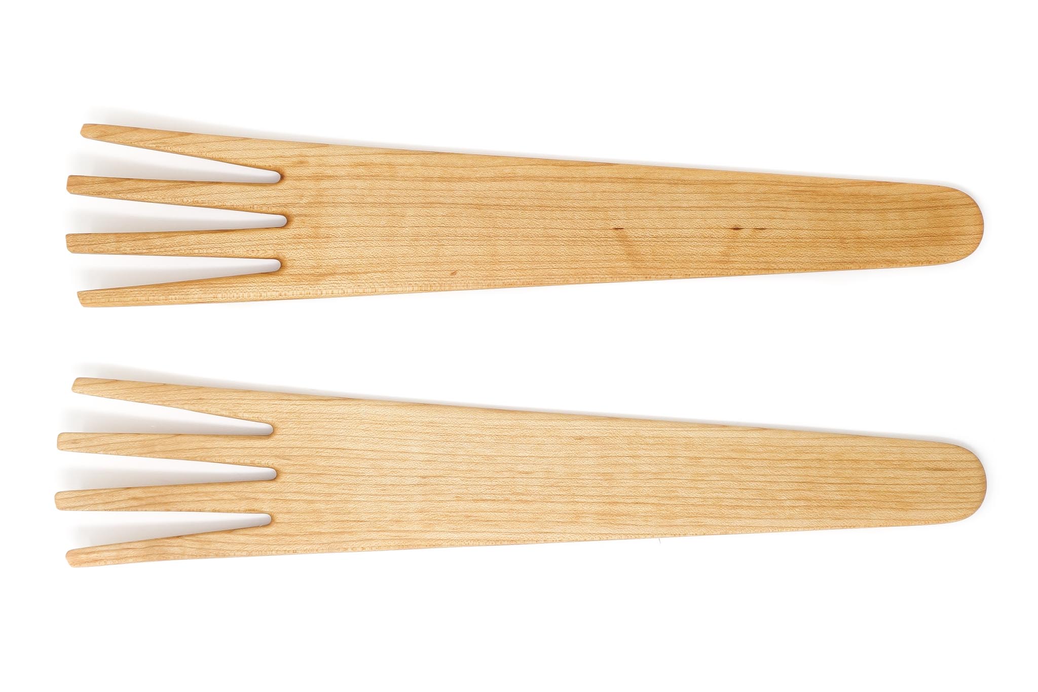Eco-Friendly Wooden Salad Servers Set - Natural Bamboo Serving Utensils for Healthy Eating - Perfect for Salads, Pasta, and Family Gatherings