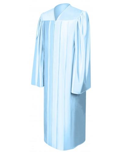 Shiny Light Blue Bachelor's Graduation Gown for College & University - Perfect for Graduation Ceremonies, Photos & Academic Events