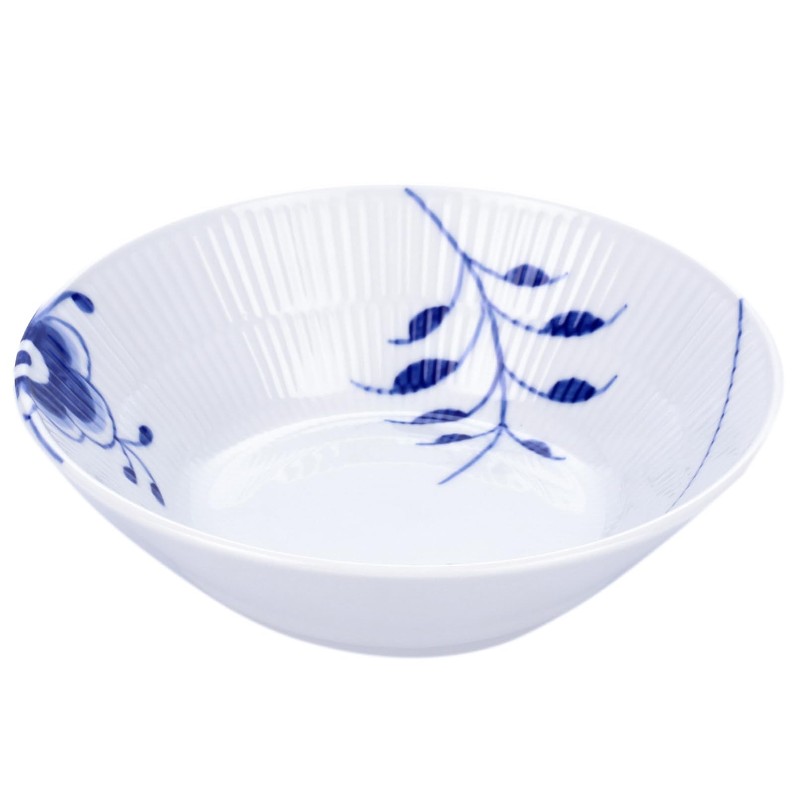 Royal Copenhagen Blue Fluted Mega Deep Plate - 6.7 Inch (17 cm) Fine Porcelain Dinnerware - Elegant Wedding Gift & Anniversary Present for Bridal Shower, Housewarming, and Formal Dining