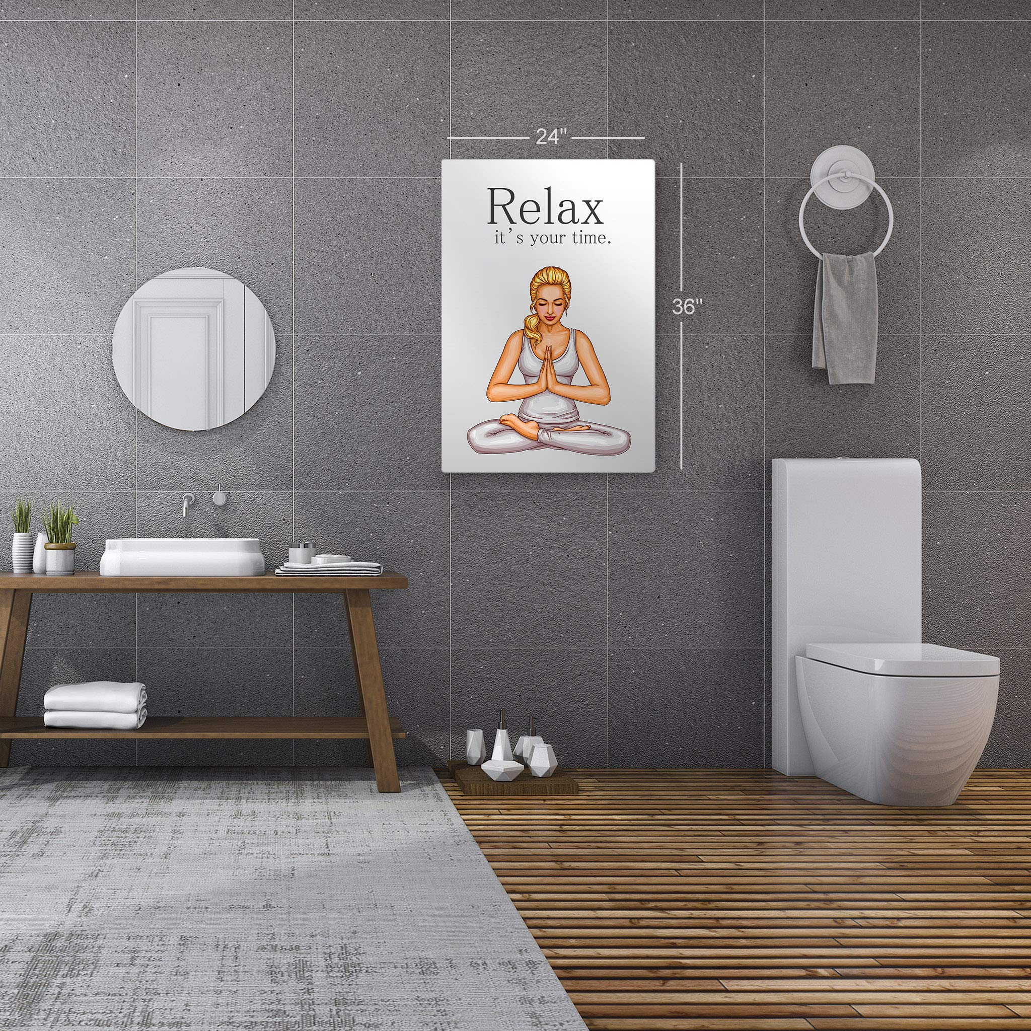 Funny Bathroom Wall Art - Relax It's Your Time Metal Print Sign for Kids & Nursery Decor | Cute Home Decoration Ready to Hang (24x16, Made in USA) | Perfect for Bathroom, Kids Room & Nursery Wall Decor