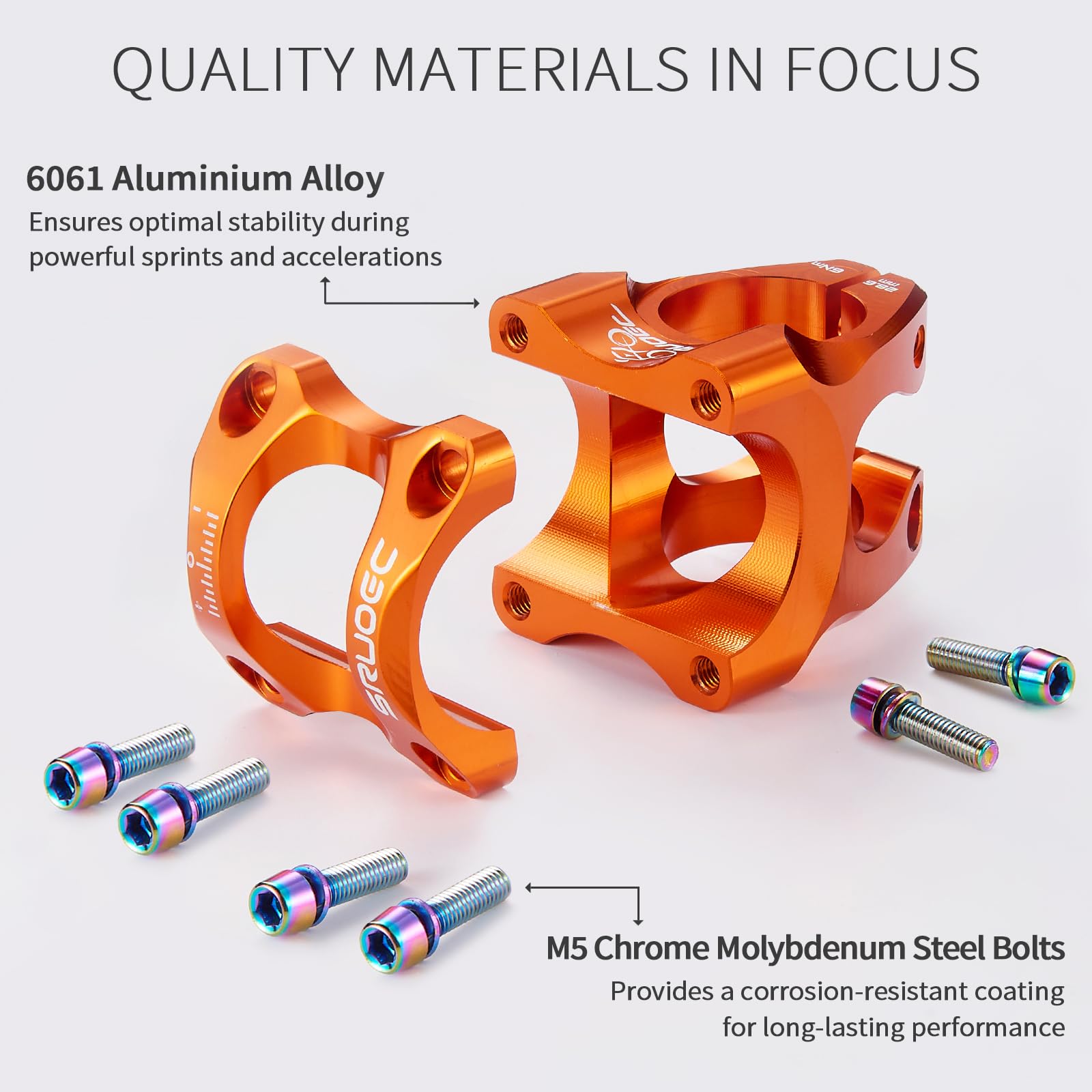 31.8mm x 28.6mm Bike Stems - 35mm Short Handlebar Stem for Mountain, Road, Track, BMX & Fixed Gear Bikes | Durable MTB Stem for Downhill & Cycling | Perfect for Commuting, Trail Riding & Urban Cycling