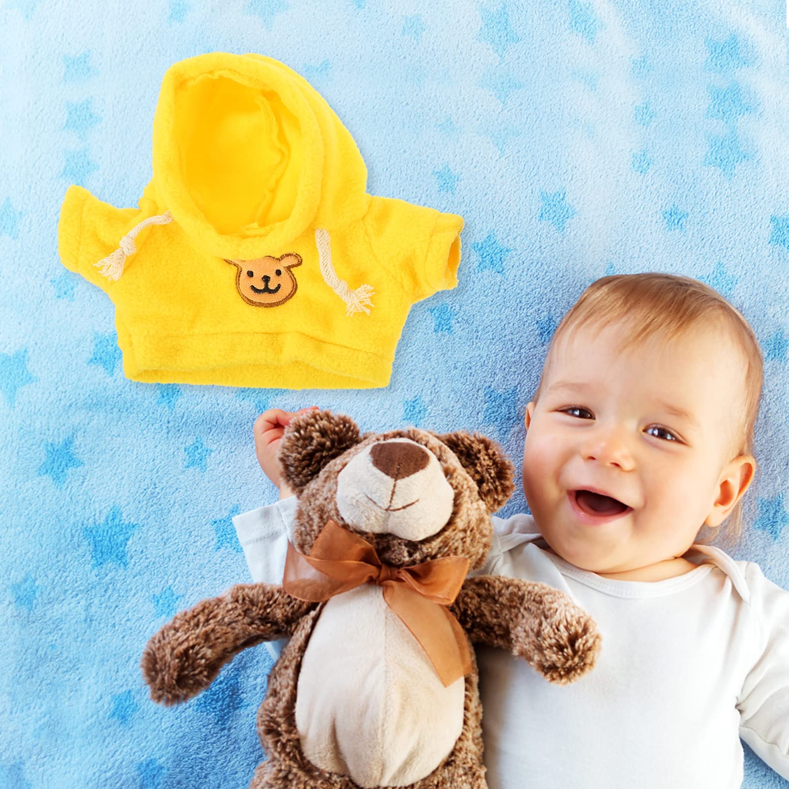 2pcs Plush Doll Clothes for Kids & Stuffed Animals - Cute Bear & Dog Outfits for Decor
