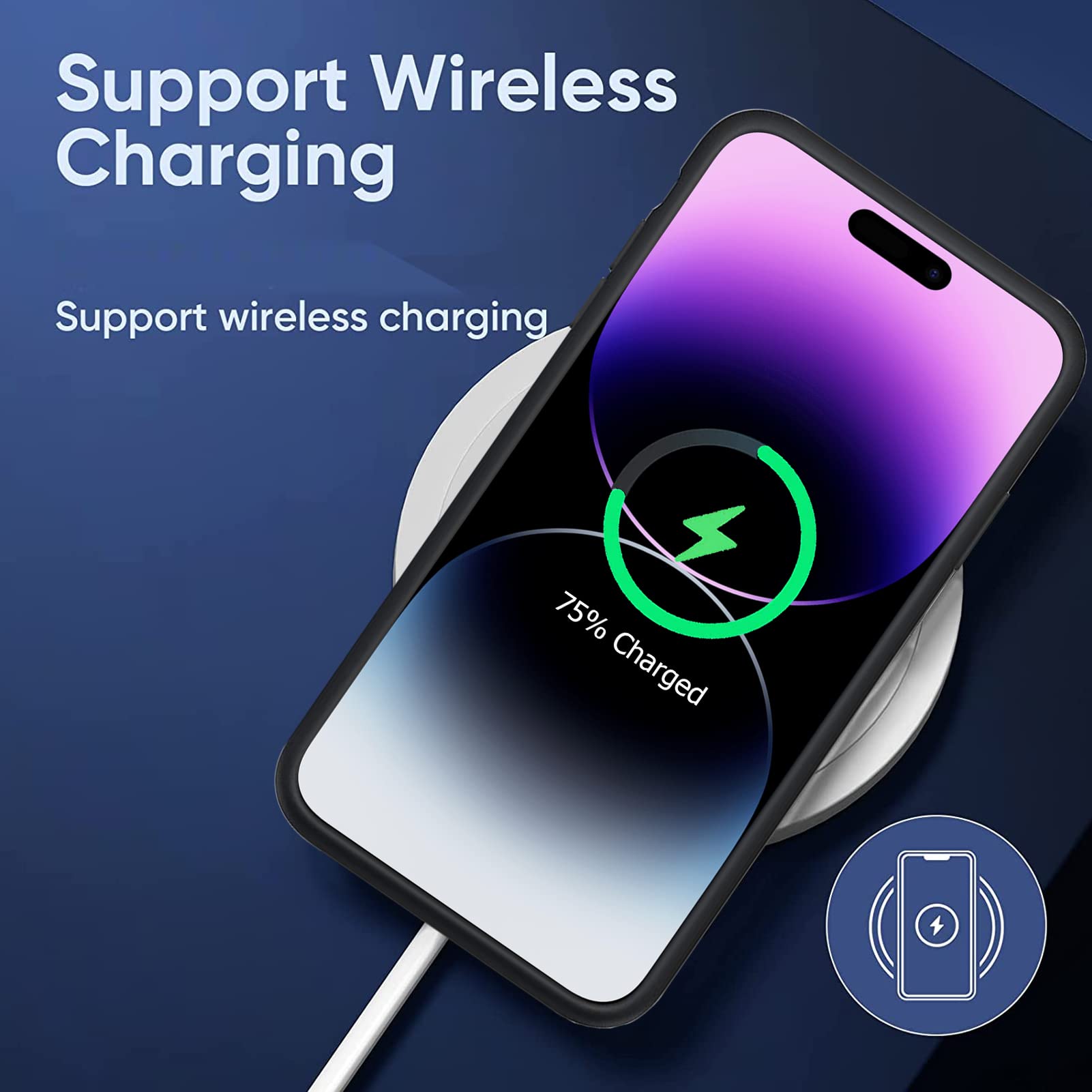 10800mAh iPhone 14 Pro Max Battery Case - Rechargeable Protective Cover with Wireless Charging & CarPlay Support | Extended Power for Travel, Work & Outdoor Activities (6.7 inch, Black)