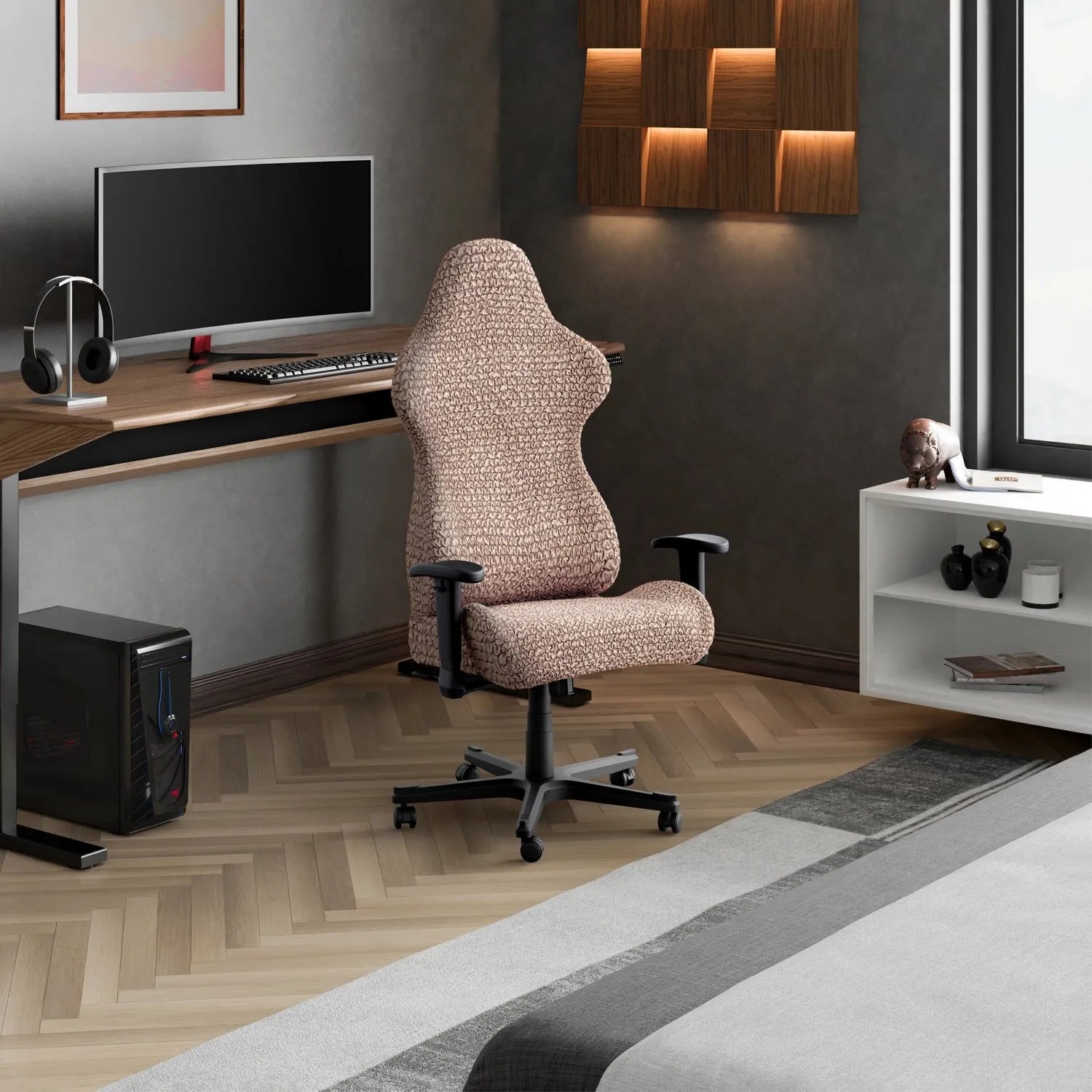 Premium Gaming Chair Slipcover - Breathable Microfiber Collection - Perfect for PC Gaming Setup, Home Office & Esports Enthusiasts