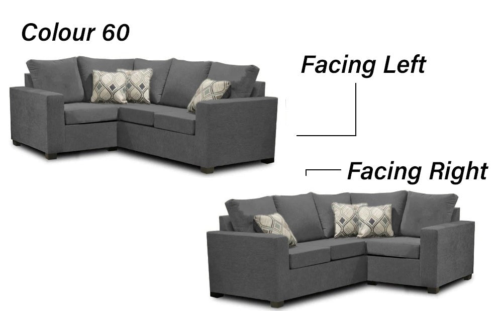 Premium Canadian Made 2x1 Sectional Sofa - LHF/RHF Configurable with 17 Color Options | Modern Living Room Furniture for Small Spaces & Apartments