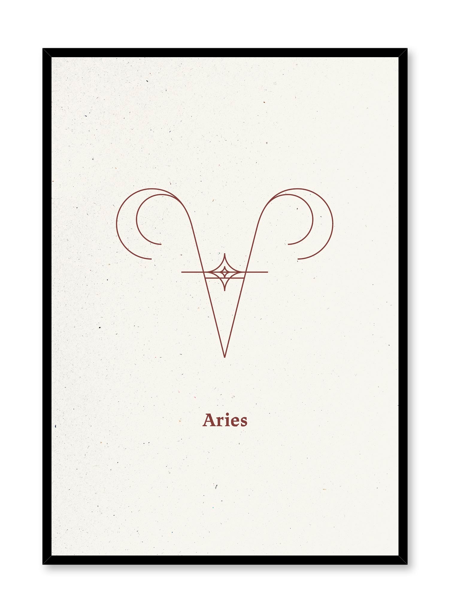 Minimal Aries Zodiac Poster - Elegant Astrology Wall Art for Home & Office Decor - Perfect for Bedroom, Living Room or Gift