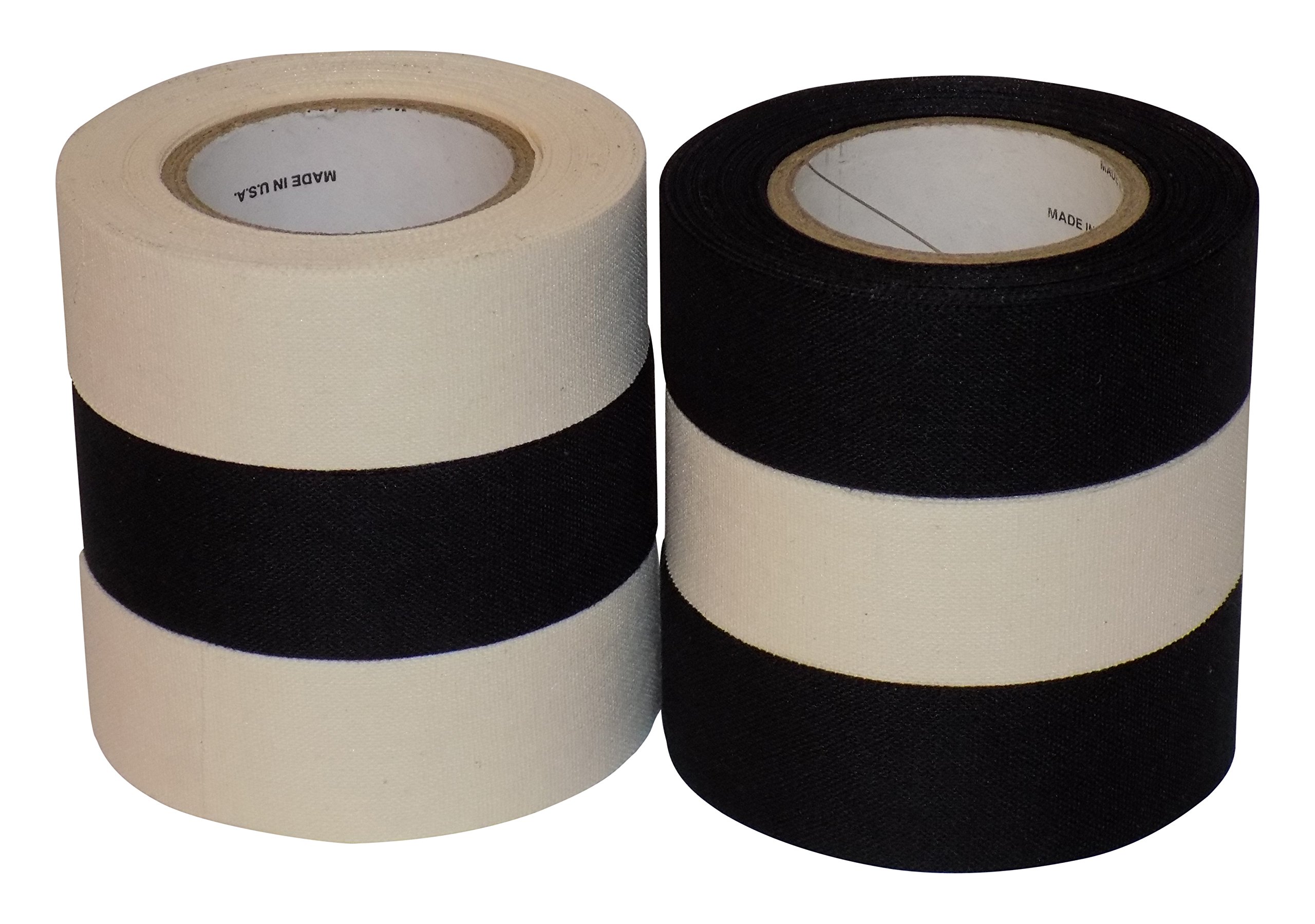 Mylec Player's 6 Pack Hockey Stick Tape - Black & White Grip Tape for Ice Hockey & Street Hockey - Perfect for Stick Handling, Blade Protection & Enhanced Grip