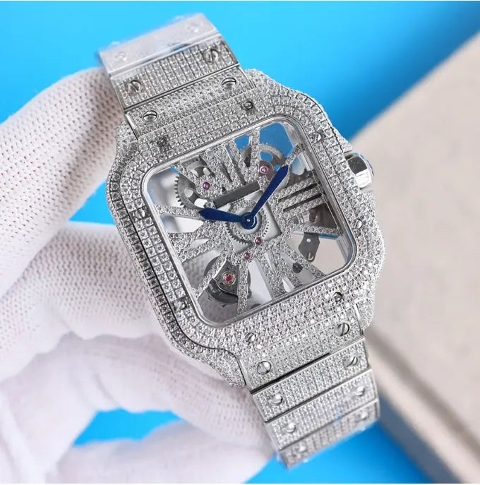 VVS Moissanite Iced Out Watch - Stainless Steel Diamond Luxury Watch for Men & Women | Perfect for Parties, Weddings & Special Occasions