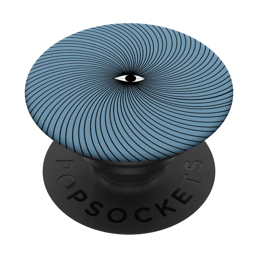 Cool Geometric Swirl Third Eye PopSocket: Swappable Phone Grip for Secure Hold, Perfect for Daily Use, Travel, and Hands-Free Viewing