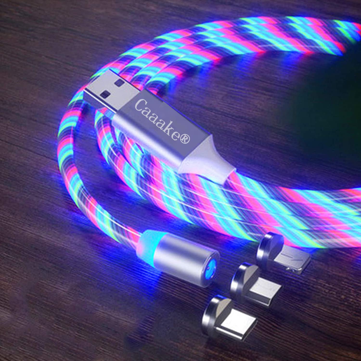 3-in-1 Magnetic Charging Cable 1M/3.3ft with LED Light Indicator - Fast Charging USB C/Micro USB Cable for Android Phones, Tablets & Gaming Devices | Perfect for Travel, Home & Party Decorations Gifts for Men Women Kids