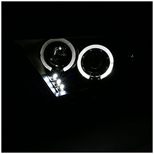 Spec-D Tuning LHP-MST10JM-TM Black LED Dual Halo Projector Headlights for Ford Mustang - Upgrade Your Ride with Stylish Lighting for Night Driving & Car Shows