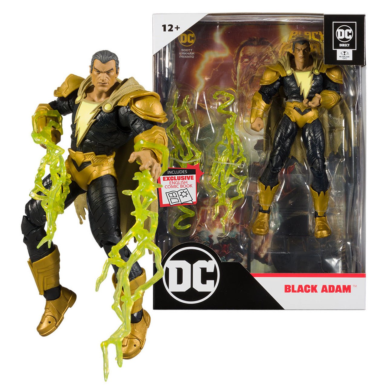 Black Adam Page Punchers Action Figure - DC Comics Collectible Toy for Superhero Fans - Perfect for Display, Play, and Comic Book Themed Decor