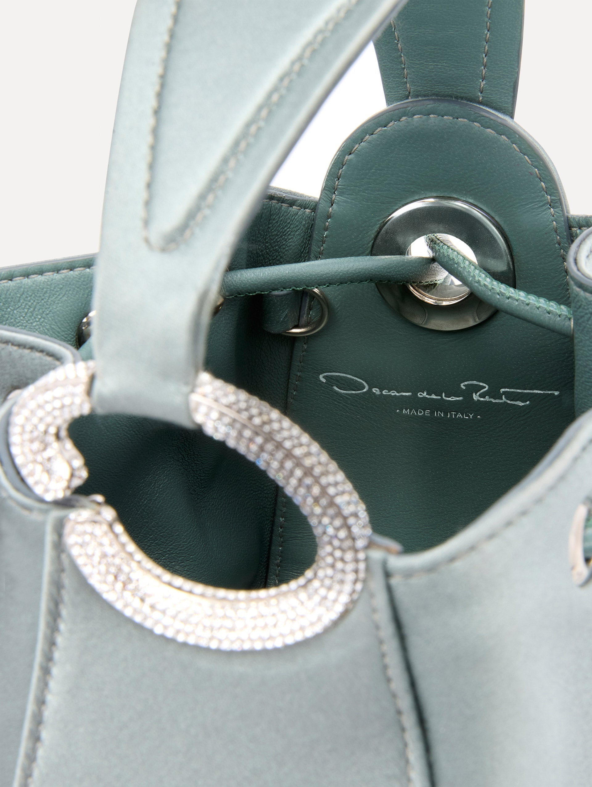 Elegant Crystal Pavé Nano O Handle Bag for Women - Perfect for Evening Parties, Weddings & Special Occasions