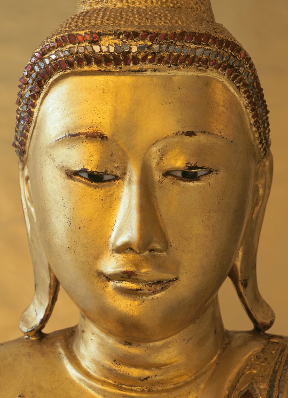 Golden Buddha Wall Mural - 4 Panel Spiritual Decor for Home & Meditation Room