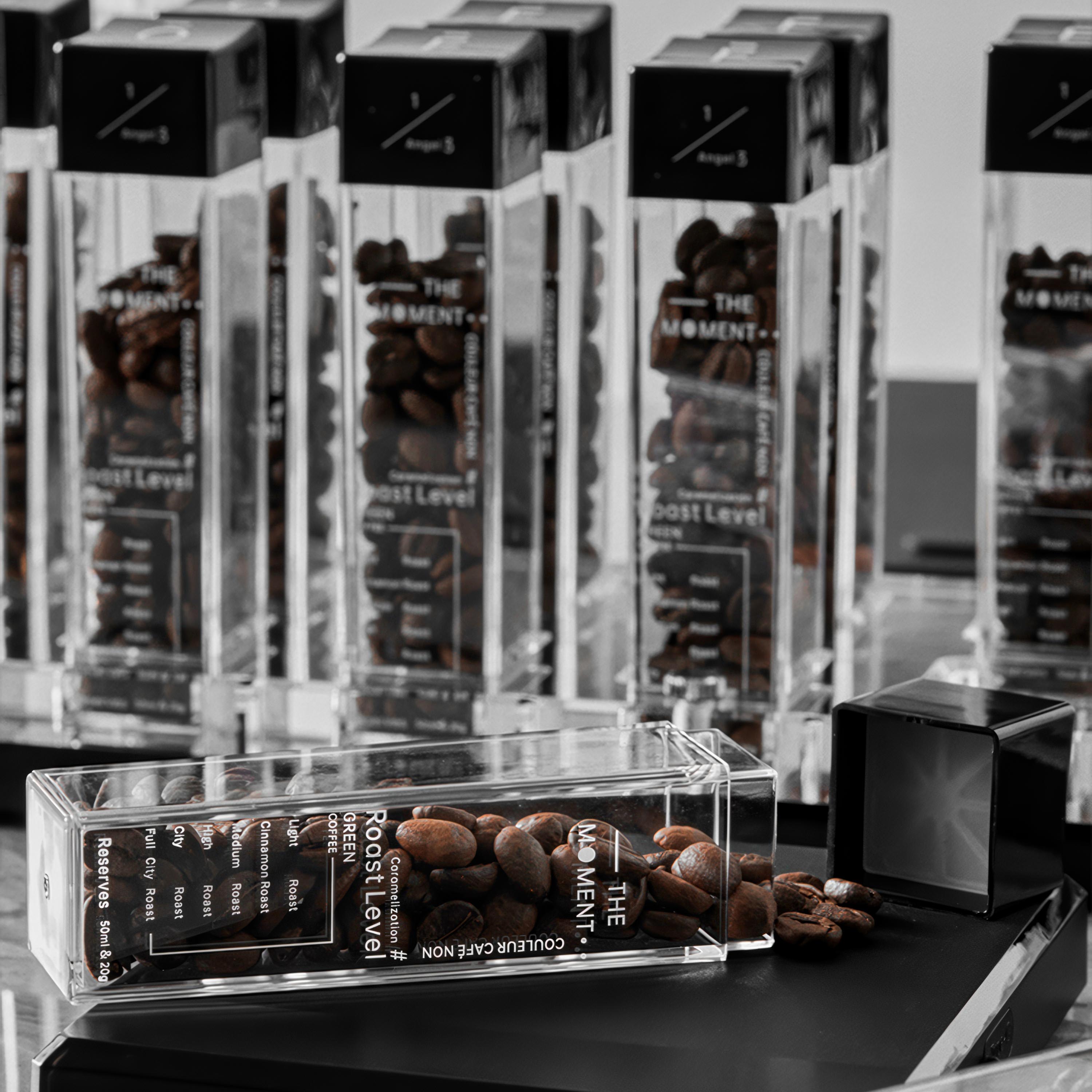 Premium Coffee Bean Storage Tubes with Stand - Airtight, Durable & Stackable for Freshness - Perfect for Home Baristas, Coffee Shops & Gifting (MUVNA Brand)