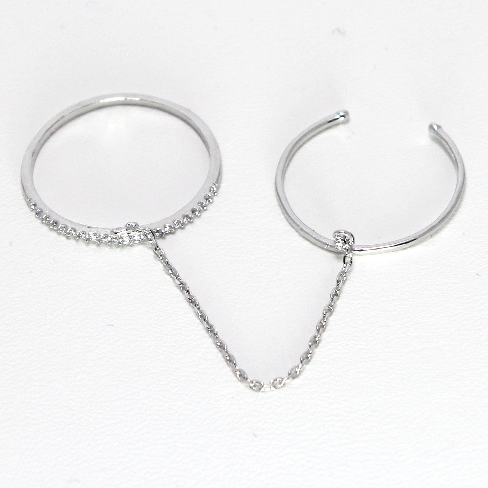 Linked Two Rings Sterling Silver Stackable Rings for Women - Perfect for Layering, Gift Giving & Everyday Wear