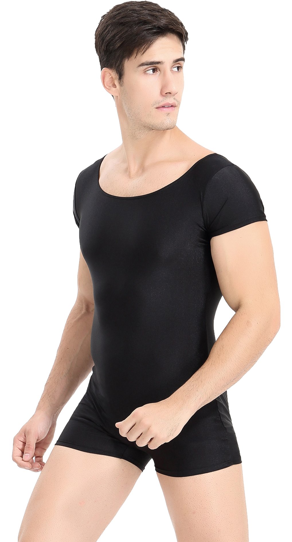 Speerise Men's Spandex Bodysuit - Workout, Dance & Biketard Unitard for Gym, Yoga & Performance | Comfortable Stretch Fit Activewear