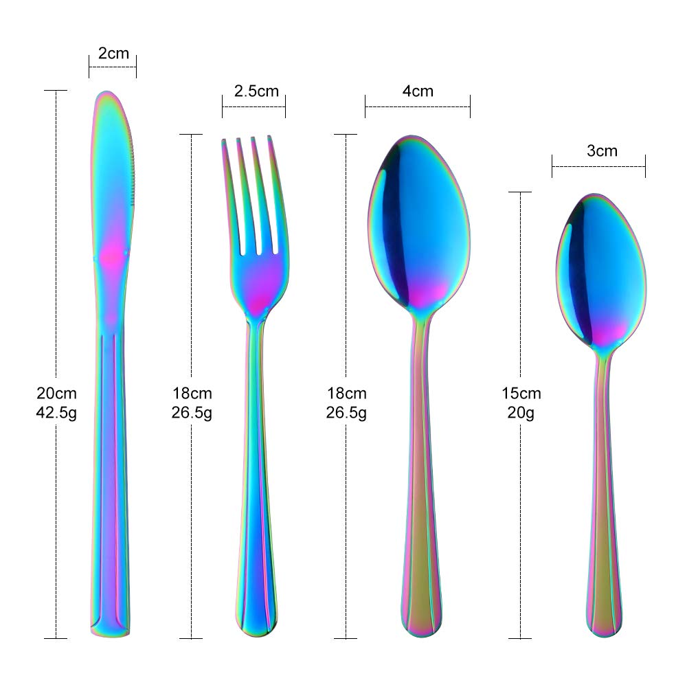 BuyGo 24-Piece Stainless Steel Silverware Set - Dinner Knife, Fork, Spoon & Teaspoon for 6 People - Elegant Classic Design, Dishwasher Safe Flatware Cutlery Set - Perfect for Home Dining, Parties & Restaurant Use