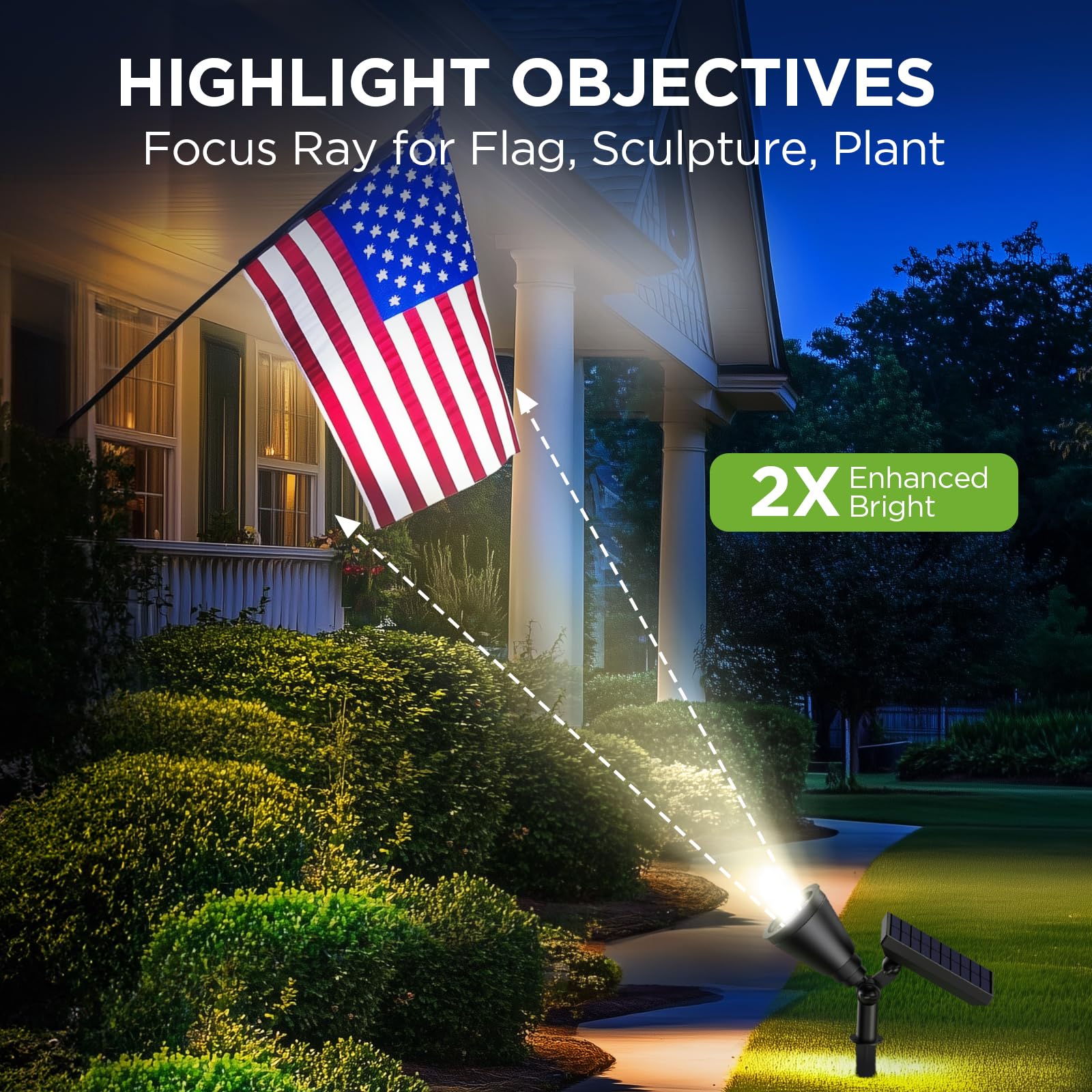 InnoGear 6-Pack Solar Lights Outdoor Waterproof - Solar Powered Garden Lights for Yard, Pathway, Landscape, Wall & Spotlight - Auto On/Off, Weather Resistant (White) - Perfect for Driveway, Patio, Deck & Backyard Lighting
