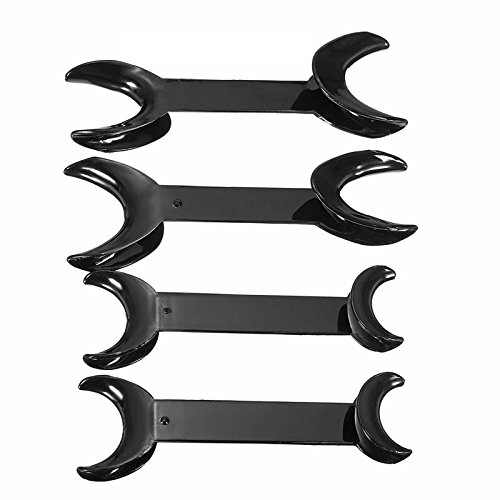 8 Pcs T-Shape Black Intraoral Cheek Lip Retractors - Double Head Dental Mouth Opener for Teeth Whitening, Orthodontic & Surgical Procedures - Perfect for Dentists, Hygienists & DIY Teeth Whitening at Home