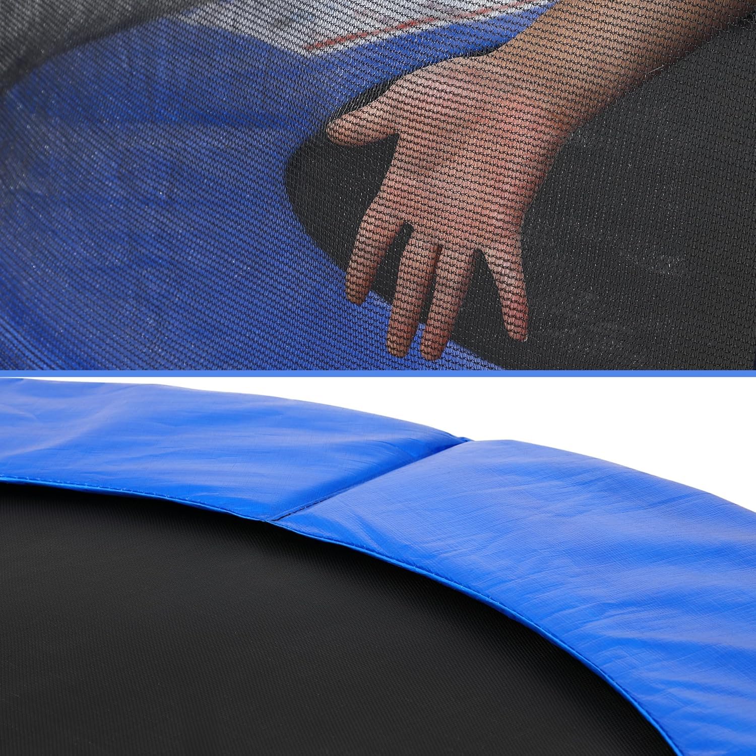 MONZANA® 6ft Trampoline with Safety Enclosure Net - 183cm Outdoor Trampoline Set Includes Ladder, Spring Tool & Edge Cover - Kids Backyard Trampoline for Garden, Playground & Outdoor Fun - Blue & Black