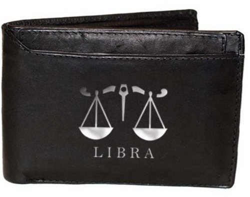 Genuine Leather Libra Zodiac Sign Bifold Wallet for Men & Women - Perfect for Daily Use, Gifts, and Horoscope Enthusiasts | Marshal Brand
