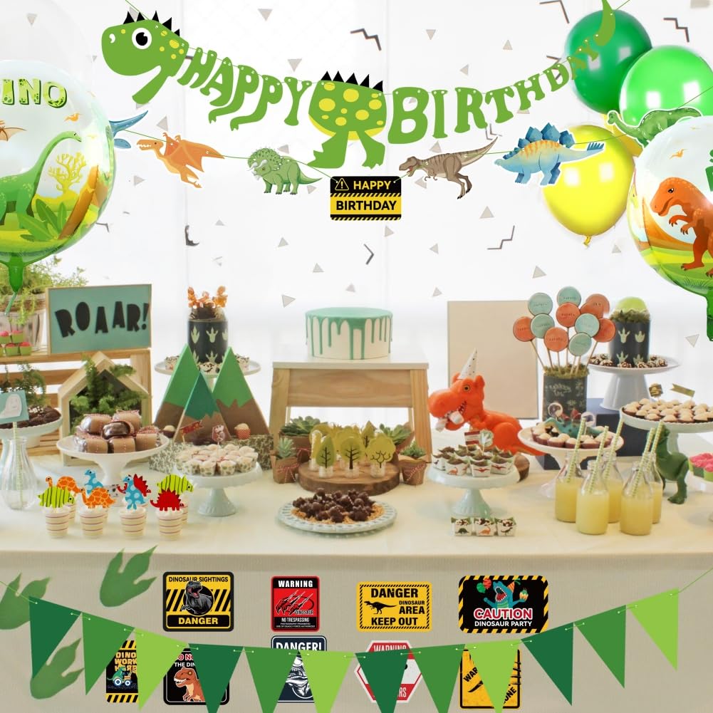 69 Pack Dinosaur Party Supplies Set - Little Dino Decorations for Kids Birthday Party, Baby Shower & Bridal Shower | Perfect for Dinosaur Themed Parties, Classroom Decor & Event Backdrops by REZIPO