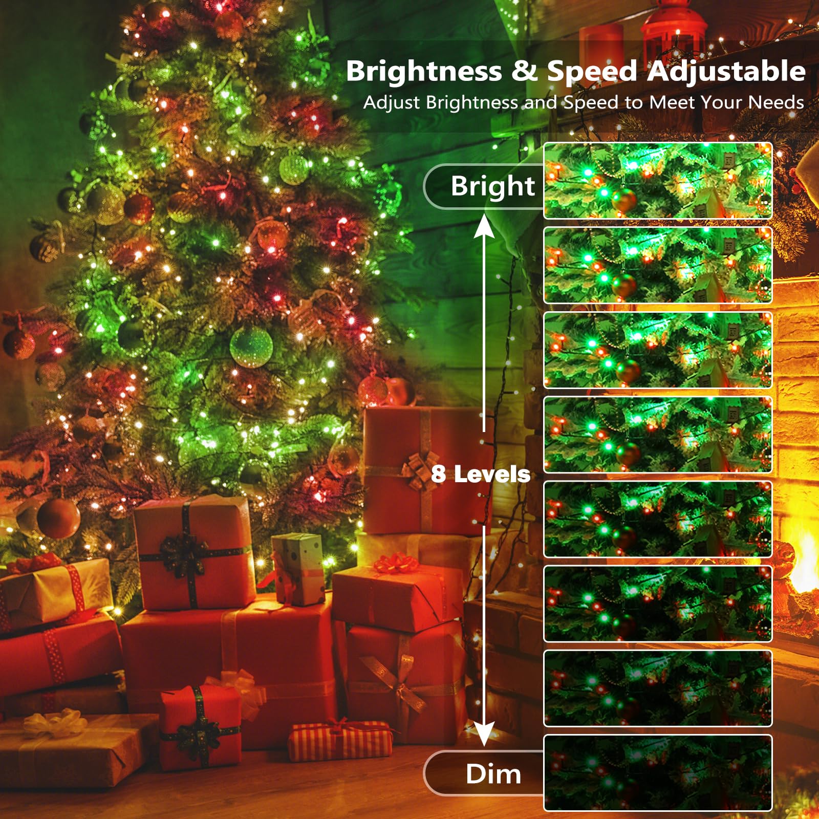 ODEETRONIC 33ft 100 LED USB Christmas Lights with Remote - Indoor/Outdoor Decor for Party, Patio, Bedroom