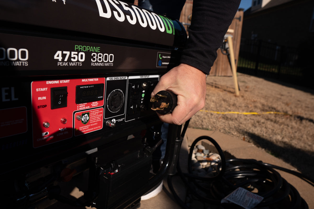5,000 Watt Dual Fuel Portable Generator with CO Alert - Reliable Backup Power for Camping, Emergencies & Home Use