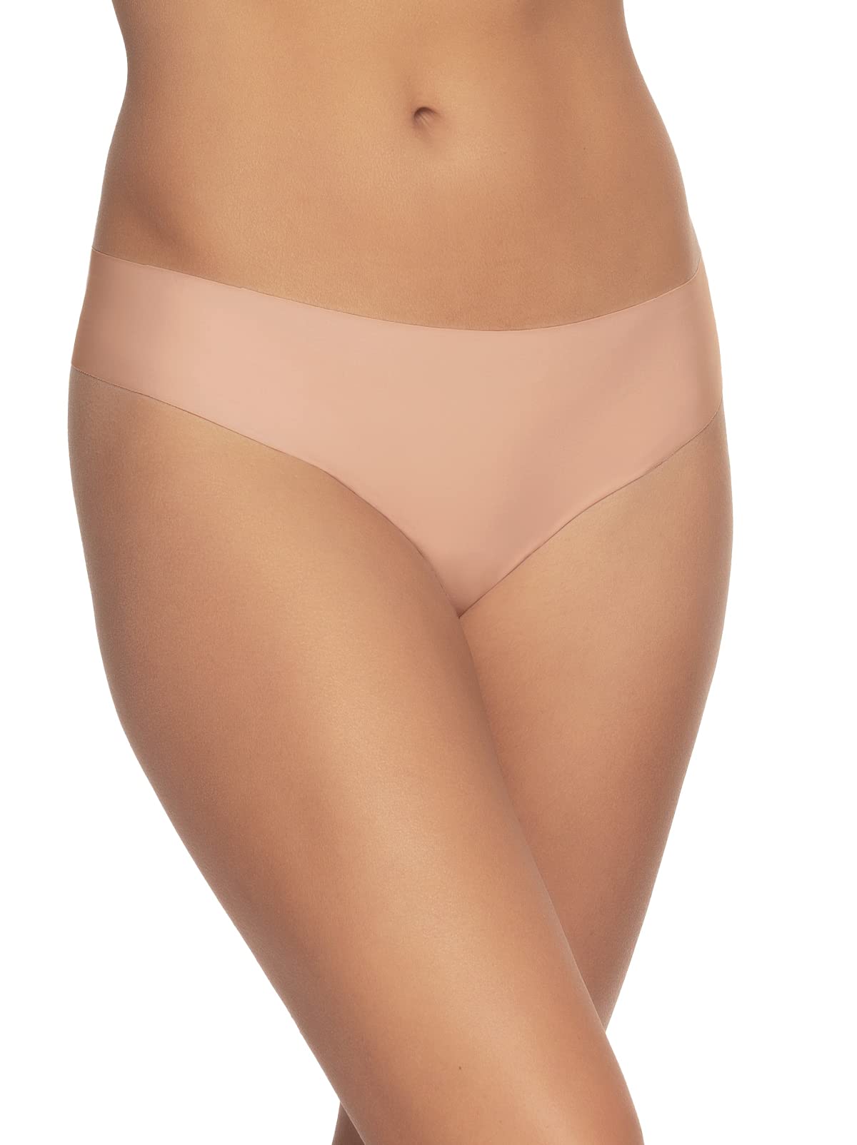Felina No Show Elastic Free Thong 5-Pack - Seamless Underwear for Women, Comfortable Invisible Panties for Yoga, Workout & Everyday Wear