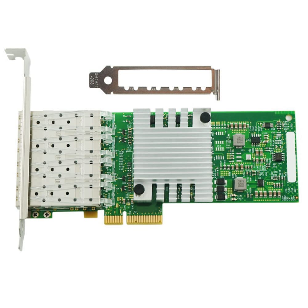 Casstad I350-4SFP PCI-Express x4 Gigabit 4-Port Fiber Optic Server Network Card with I350AM4 Chip - High-Speed Data Transfer for Enterprise Servers, Data Centers & Cloud Computing