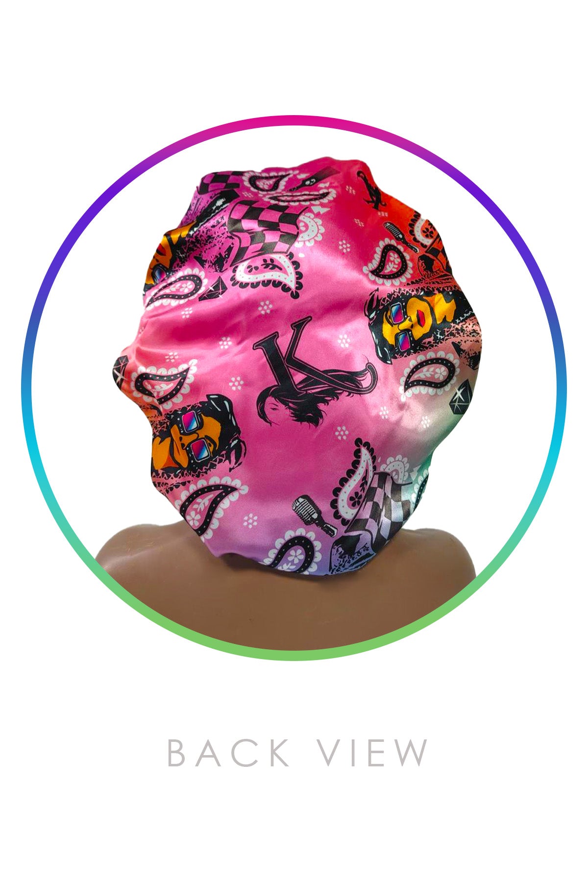 Kaleidoscope x Da Brat Satin Bonnet for Hair Protection - Sleep & Hair Care Accessory for Curly, Natural, and Braided Hair