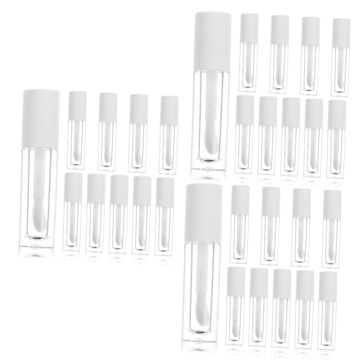 Beavorty 30 Pcs Clear Travel Lip Gloss Bottles - Empty Mascara Tubes & Mini Lipstick Containers for DIY Cosmetics | Perfect for Makeup Artists, Travel Toiletries & Cosmetic Storage