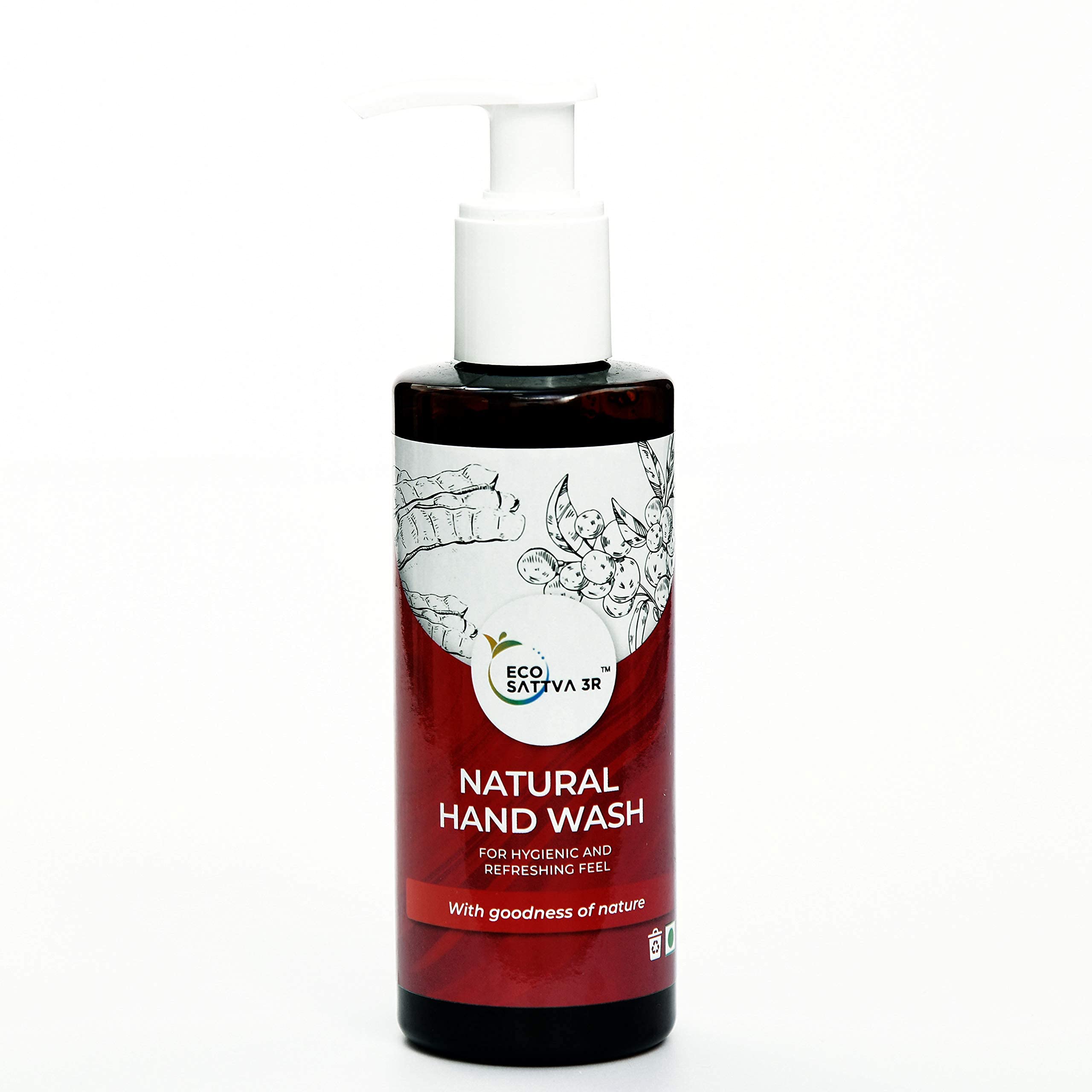 EcoSattva 3R Natural Hand Wash & Face Wash Combo - 200ml Each | Organic Personal Care Set for Daily Hygiene, Travel & Eco-Friendly Lifestyle