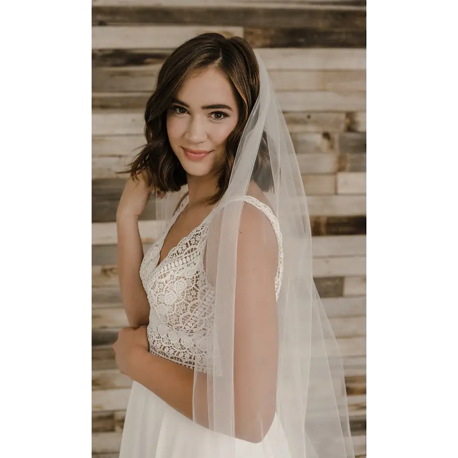 V2198C Cathedral Veil - Elegant Long Wedding Veil for Bride | Perfect for Church Ceremonies & Formal Weddings