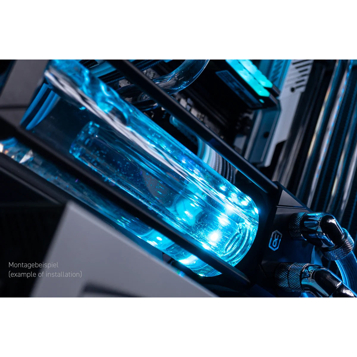 Alphacool Eisbecher Aurora ARGB D5 VPP655 Pump and Reservoir Combo - 150mm High-Performance PC Liquid Cooling System for Gaming Rigs and Workstations