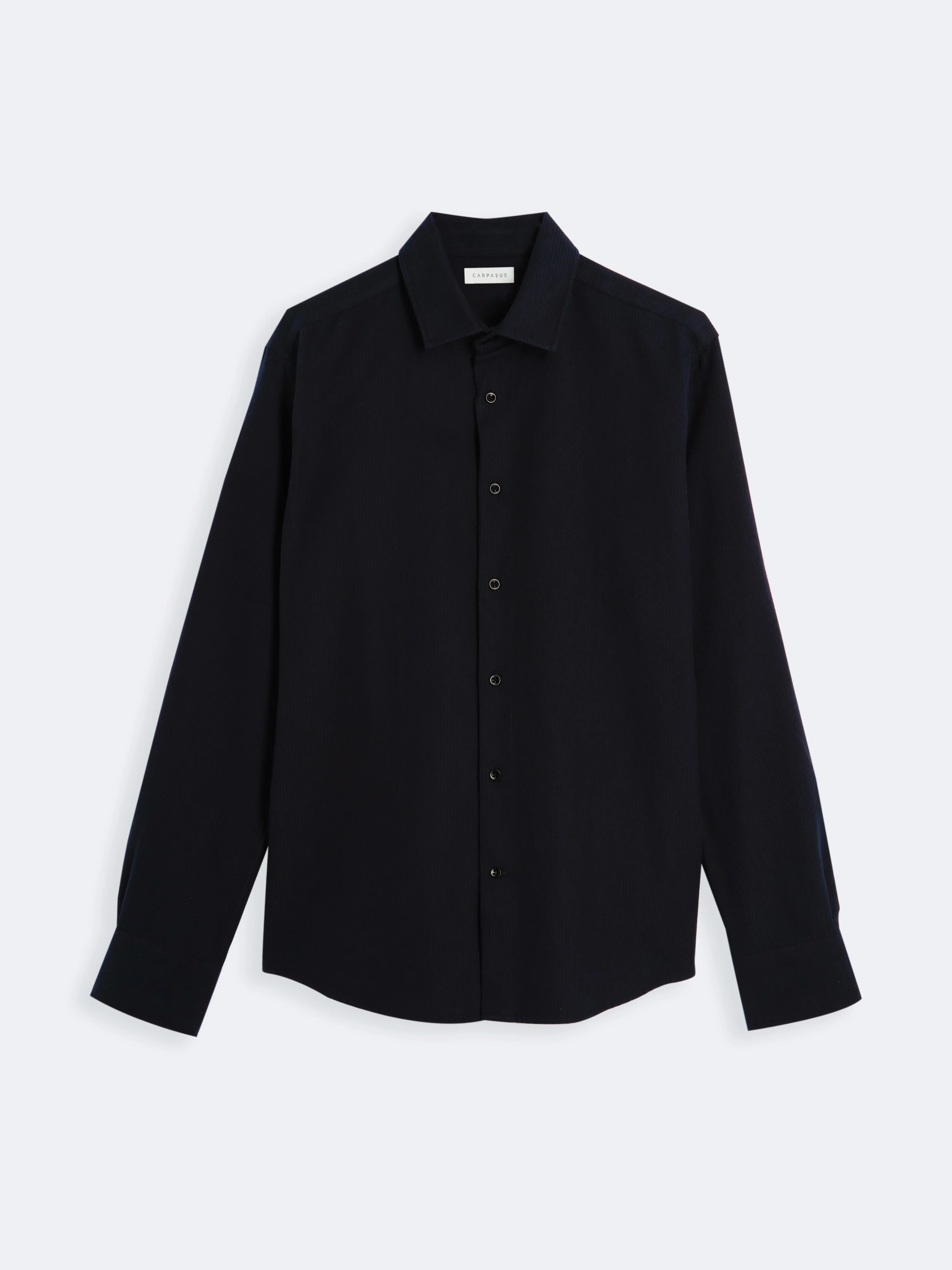 Premium Flannel Shirt for Men - Soft Alcea Navy Plaid Button-Up - Perfect for Outdoor Camping & Casual Winter Wear