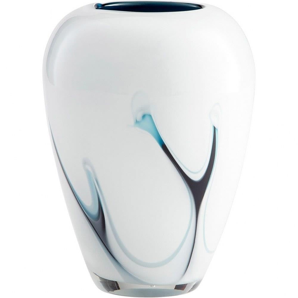 Cyan Design 10444 Deep Sky 9 Inch Blue Glass Vase - Elegant Home Decor for Centerpieces, Wedding, and Dining Table