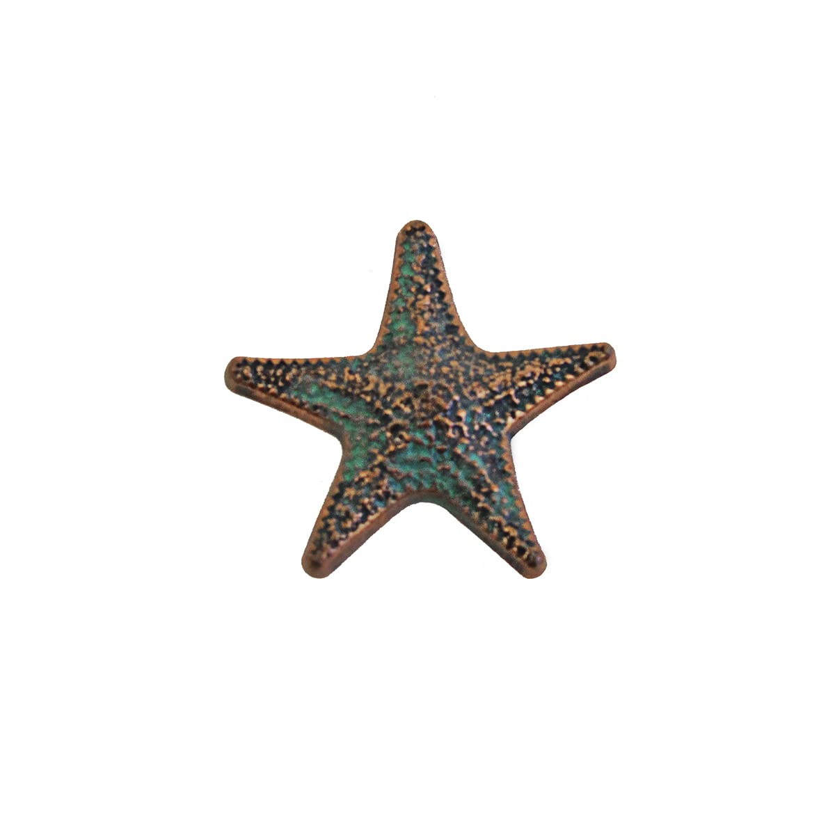Vintage Verdigris Copper Starfish Cabinet Knobs - Decorative Drawer Pulls for Kitchen, Bathroom & Furniture - Nautical Ocean Themed Hardware for Cabinets, Dressers & DIY Home Decor Projects