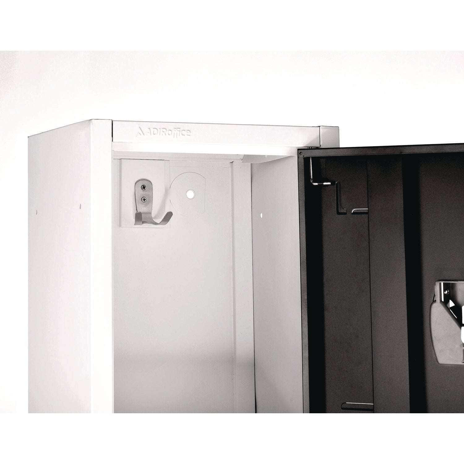 Steel Storage Locker with 2 Compartments - 12 x 12 x 72 Inches, Black - Heavy-Duty Metal Locker for Office, Gym, School & Warehouse Organization