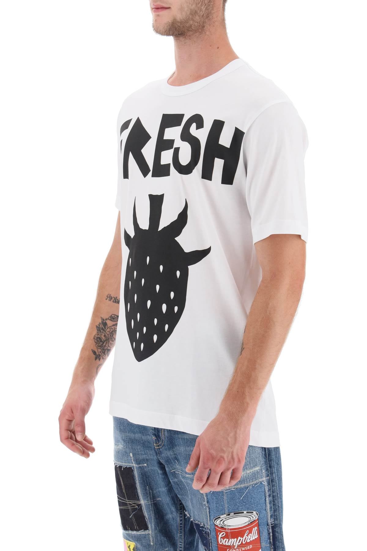Comme des Garcons Shirt Fresh Strawberry Print T-Shirt - Stylish Casual Wear for Men & Women - Perfect for Summer Outfits, Street Fashion, and Everyday Comfort
