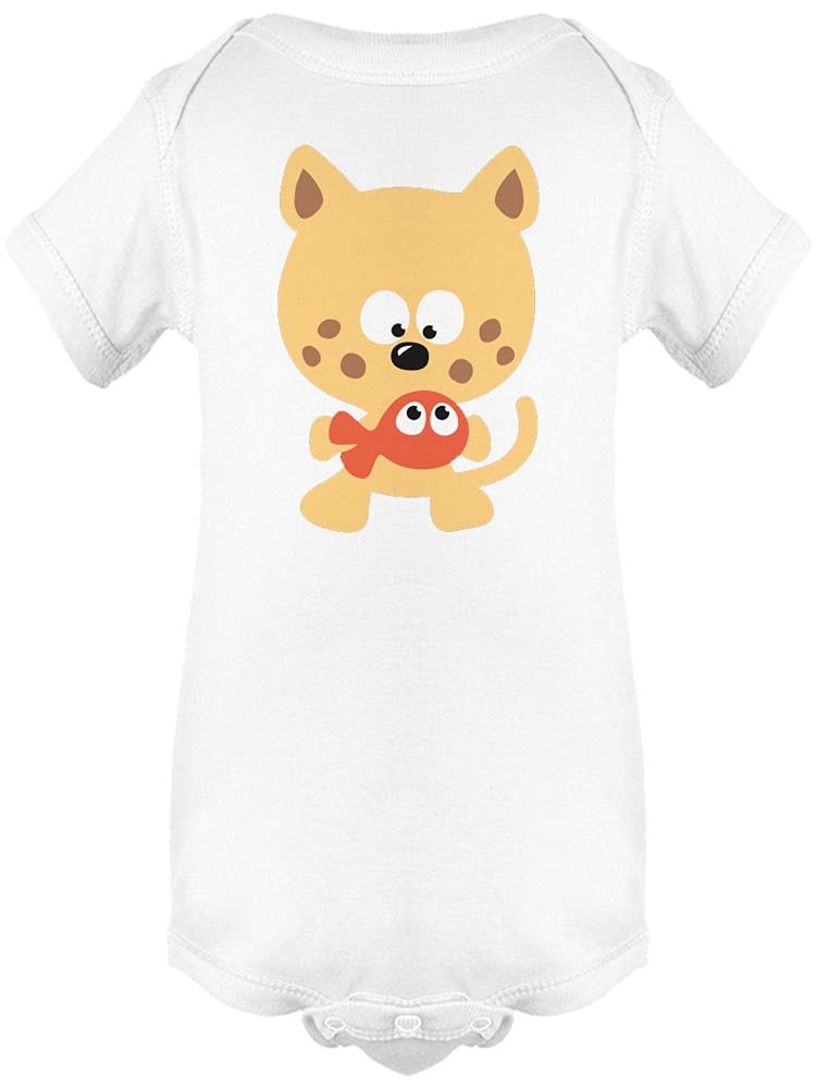 Adorable Cat and Fish Bodysuit for Babies - Soft & Comfortable Infant Onesie - Perfect for Newborn Photos, Playtime, and Everyday Wear