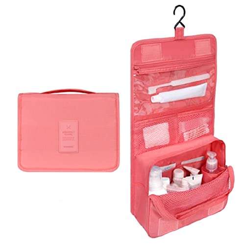A K Homes - Travel Wash Bag, Multi-Functional Cosmetic Storage Bag, Handheld Foldable Hook Makeup Organizer for Toiletries | Perfect for Travel, Gym, and Daily Use