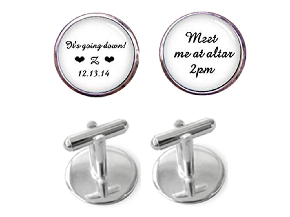 Custom Engraved Death Devil Cufflinks - Personalized Initial, Name & Date - Unique Wedding Cuff Links for Groom - Romantic Love Gift for Him - Perfect for Weddings, Anniversaries & Special Occasions