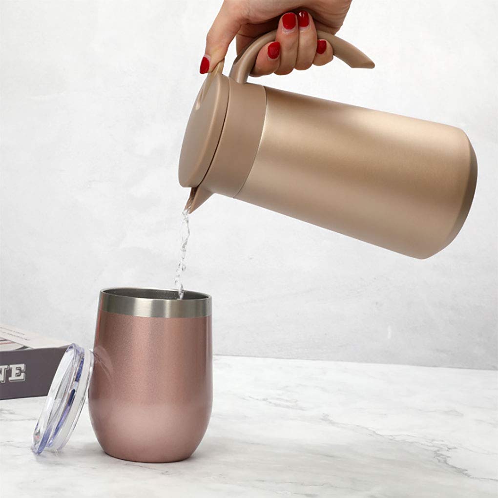 Stainless Steel Thermal Coffee Carafe 27oz - Vacuum Insulated for Tea & Milk - Home & Office Use