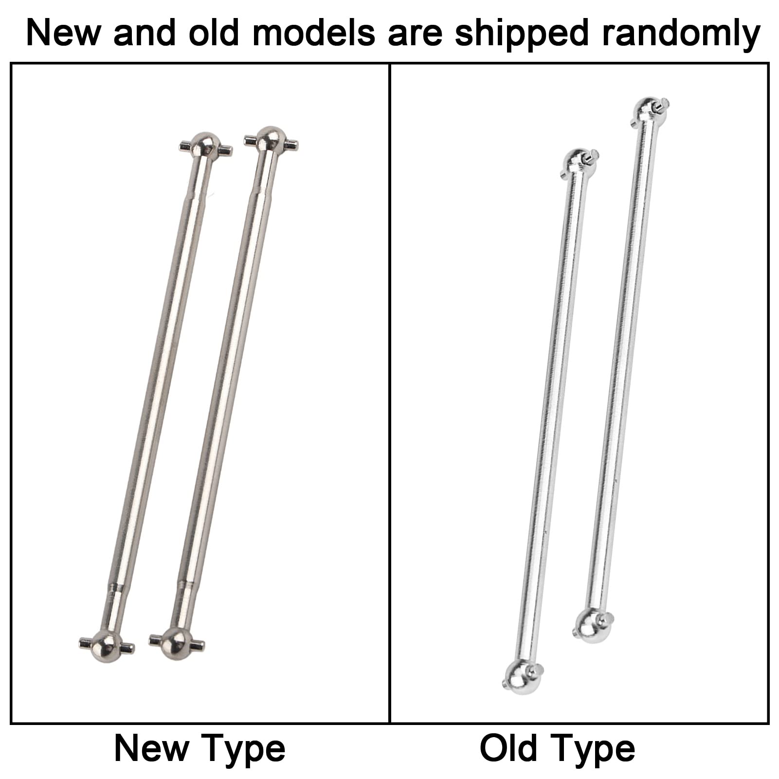 2Pcs 101mm Metal RC Drive Shafts for 1/10 Scale RC Cars - Off-Road Racing Upgrade